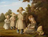 Mrs Young, The Melville children, oil on panel