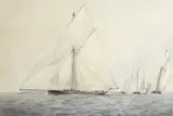 Thomas Goldsworthy Dutton, Cutter Yacht 'Julia' R.Y.S. 111 Tons, Lithograph in colours, 1853