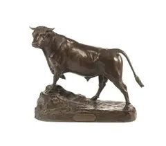 Isidore Bonheur, bronze model of a bull, bronze