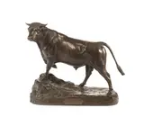 Isidore Bonheur, bronze model of a bull, bronze