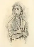 Frauenbildnis by Karl Hofer, Um 1930, Kohle, teilweise gewischt, auf Velin, sold Jun 2010