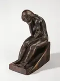 Träumende by Waldemar Grzimek, 1979, Bronze mit brauner Patina. Höhe: 33,4 cm (13 ⅛ in.), sold Jun 2010