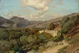 Italienische Landschaft by Carl Julius Emil Ludwig, Um 1880, Öl auf Leinwand, sold Jun 2010
