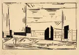Vorstadt, 1 by Lyonel Feininger, 1924, Holzschnitt auf Japanbütten, sold Jun 2010