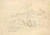 Lariccia by Ludwig Richter, Bleistift auf Papier, sold Nov 2009