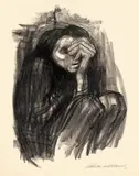 Tod auf der Landstrasse by Käthe Kollwitz, Um 1937, Lithographie auf chamoisfarbenem Velin, sold Jun 2009