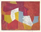 Composition carmin, brune, jaune et grise by Serge Poliakoff, 1956, Farblithographie auf Rives-Velin, sold Jun 2009