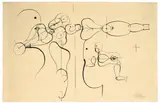 Plan mit Figuren by Oskar Schlemmer, 1919, Lithographie auf Papier, sold Nov 2009