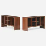 Pair of bookcases by Pierre Jeanneret, France/India, sold Sep 2018