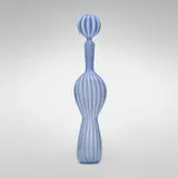 Canne di Zanfirico bottle with stopper, model 4584 by Fulvio Bianconi, 1953, internally decorated glass with zanfirico canes, sold Feb 2024