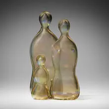 Angelo Barovier, Three figures, c. 1960, iridized glass
