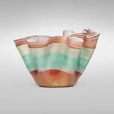 Flavio Poli, Cartoccio vase, c. 1937, internally decorated glass