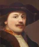 Self portrait at the age of 34 by Rembrandt Harmensz van Rijn, oil on board, offered Sep 2015