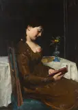 A quiet moment by French School, oil on canvas, offered Sep 2015