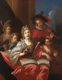 A musical group by French School, oil on canvas, offered Sep 2015