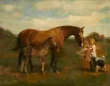 Paul Giovanni Wickson, An apple for the horses, oil on canvas