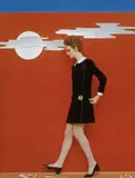 F.C. Gundlach, Grace Coddington, Jersey-Kleid von Daniel Hechter, Hamburg“, aus dem Portfolio „Color, 1967, Dye-Transfer-Abzug, 2005