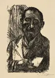 Lovis Corinth, Selbstbildnis, 1919, Lithographie auf Japan