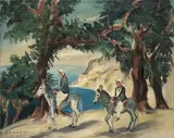 Franz Heckendorf, Eselreiter, 1925, Öl auf Leinwand