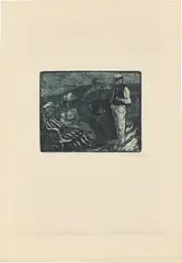 Unterhaltung by Emil Nolde, 1906, Radierung und Aquatinta auf Velin, sold Feb 2024
