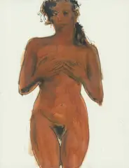 Luciano Castelli, Alexandra, 1991, Ölkreide und Öl auf Papier