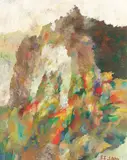 Höhle des Grottenolms by Bernard Schultze, 2004, Öl auf Leinwand, sold Aug 2023