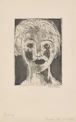 Emil Nolde, Mädchenbildnis, 1924, Radierung, Kaltnadel und Aquatinta auf Japan