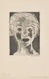 Emil Nolde, Mädchenbildnis, 1924, Radierung, Kaltnadel und Aquatinta auf Japan