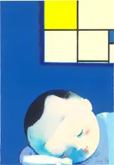 Dreaming of Mondrian by Liu Ye, 2000, Farblithografie auf Velin, sold Jan 2025
