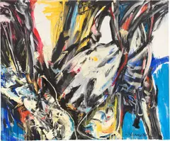 Helmut Sturm, Ohne Titel, 1984, Mischtechnik auf Leinwand
