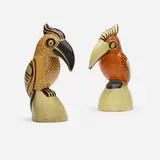 Colette Gueden, Birds, set of two, c. 1945, glazed stoneware