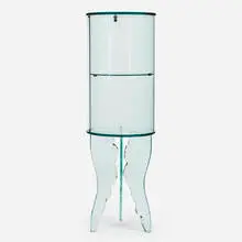Danny Lane, Display case, c. 1990, hand-hewn glass