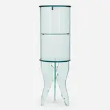 Danny Lane, Display case, c. 1990, hand-hewn glass