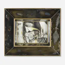 Samuel Marx, Picture frame, c. 1950, lacquered wood, mirrored glass