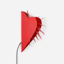 Ingo Maurer, One for the Recession wall lamp, c. 1990, enameled steel, plastic