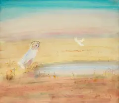 Arthur Merric Boyd, Figure with landscape and bird