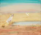 Arthur Merric Boyd, Figure with landscape and bird