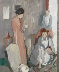 Three women in an interior by Geoffrey Tibble, sold Oct 2015