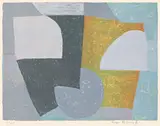 Composition grise, rouge et verte by Serge Poliakoff, 1954, Farblithographie auf Rives-Velin, sold Nov 2013