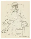 Niklaus Stoecklin, Portrait C.G. Jung, 1955, Bleistift und Kreide auf Papier