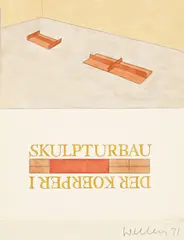 Werkzeichnung by Franz Erhard Walther, 1971, Aquarell und Bleistift auf Papier (beidseitig), sold Nov 2013
