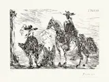 Pablo Picasso, Gentilhomme, Femme honteuse et Reitre, 1968, Radierung auf Velin
