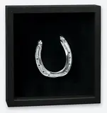 Hufeisen by Anselm Reyle, 2007, Fundstück, verchromt, in einem Objektkasten, sold May 2014