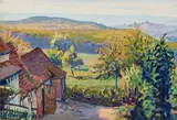 Gustave Cariot, Georgenborn, 1920, Öl auf Leinen, auf Karton aufgezogen