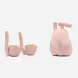 Flask set by Lynne Turner, 1981, glazed porcelain, sold Jan 2024