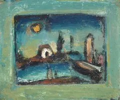 Georges Rouault, Paysage, circa 1940-1948, oil on paper laid down on board