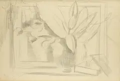Paul Nash, Still life with vase of flowers