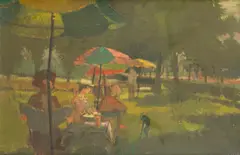 People in a park by Edward Middleditch, sold Oct 2015