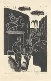 Edward Burra, Souvenir, Woodcut, c. 1929, on japan