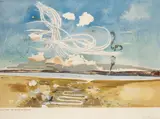 Paul Nash, Battle of Britain (Postlan L23), Lithograph printed in colours, 1941, on wove